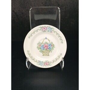 American Limoges "Federal Sampler Candle Light" Saucer 4.75" Vintage 1950s Fine